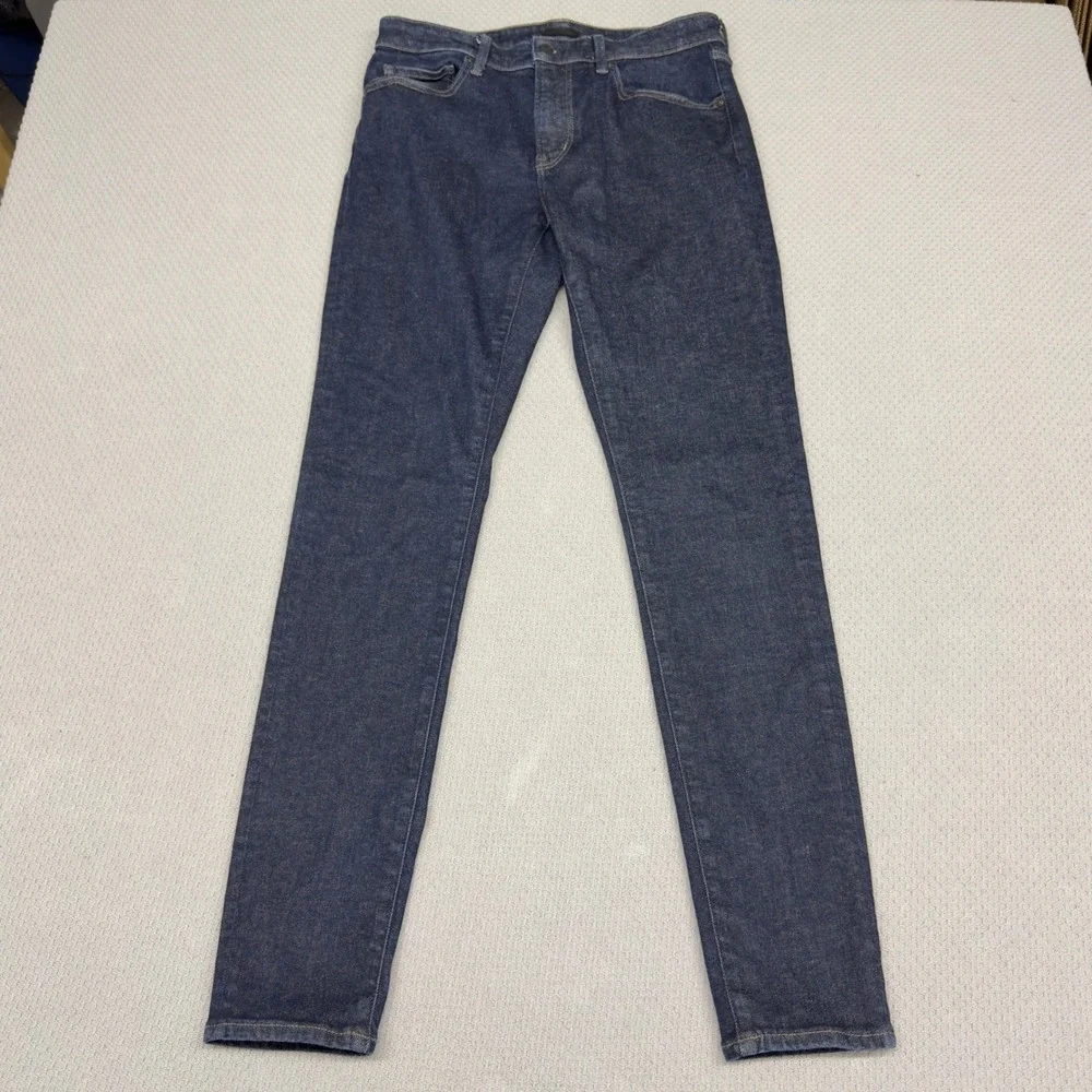 Uniqlo Jeans Mens 32x34 Dark Wash Indigo Slim Stretch Denim Pants Casual